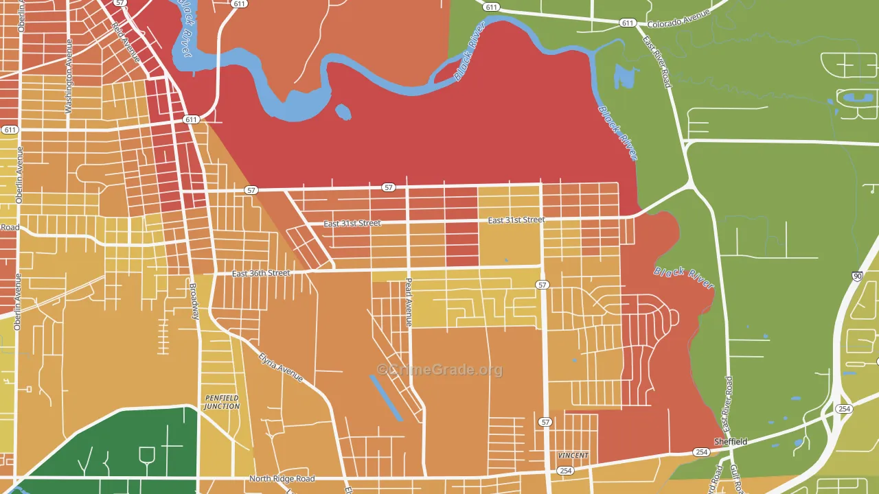 South Lorain, Lorain, OH Map of Assault Rates