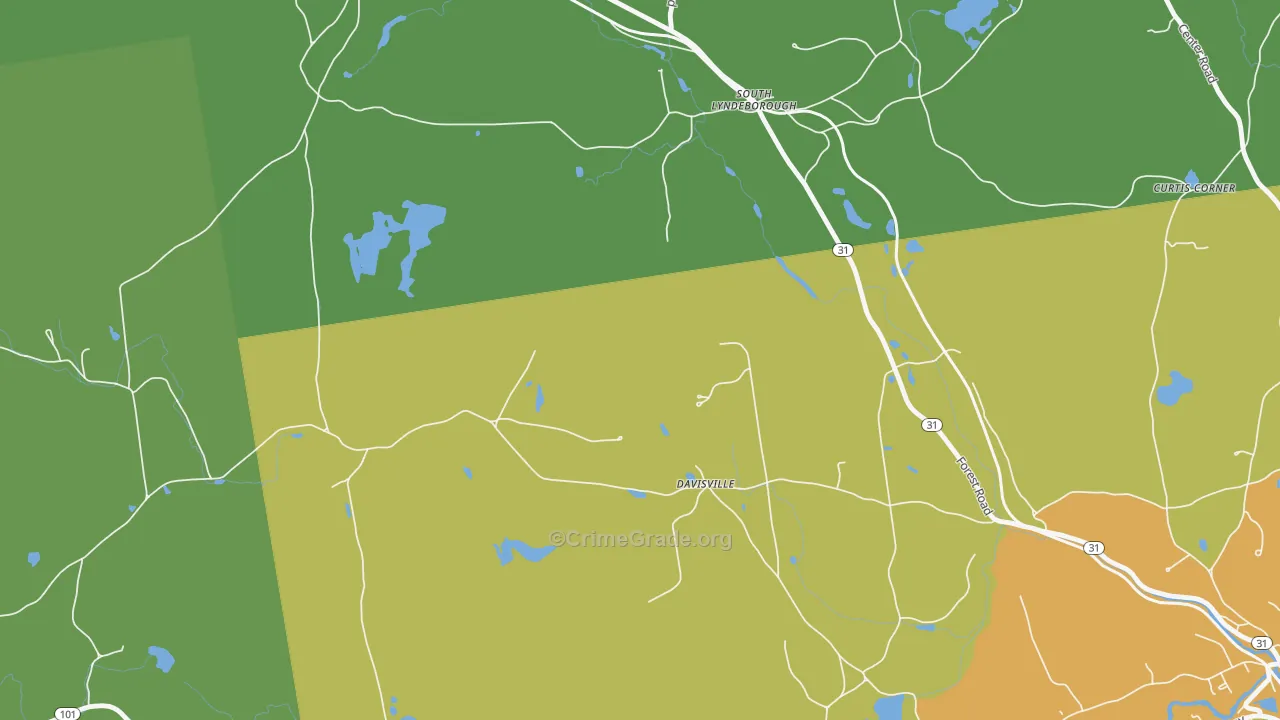 South Lyndeboro, NH Map of Assault Rates
