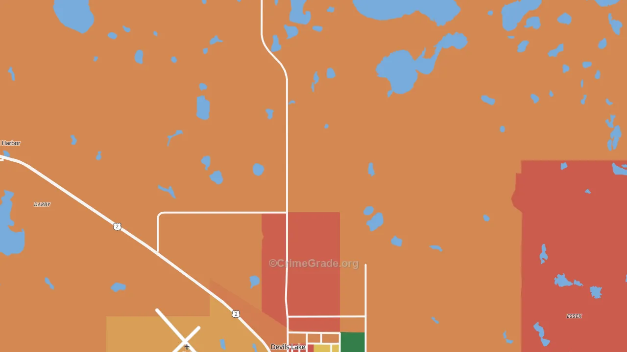 South Minnewaukan, ND Map of Assault Rates
