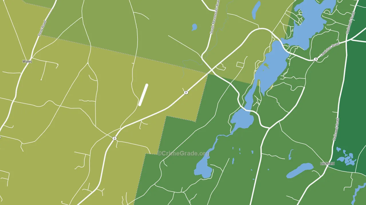 South Monmouth, ME Map of Assault Rates