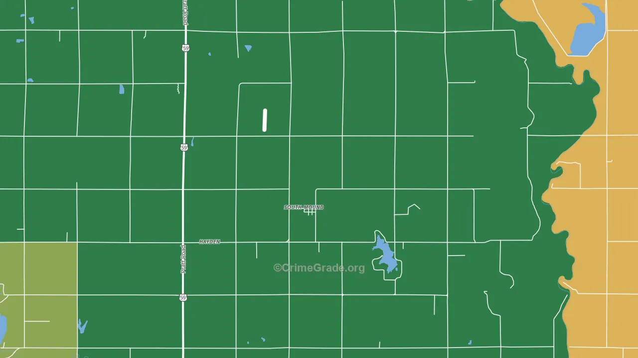 South Mound, KS Map of Assault Rates