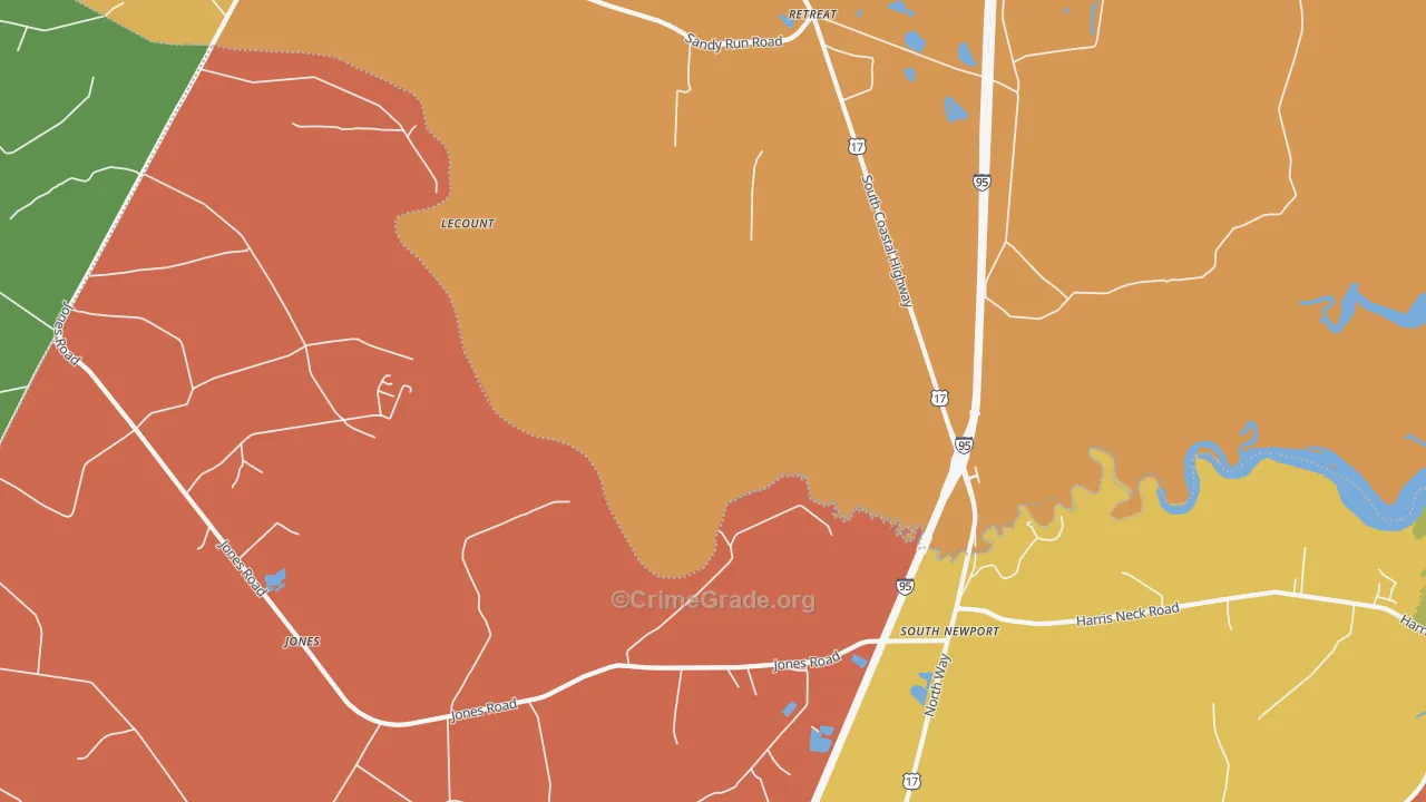 South Newport, GA Map of Assault Rates