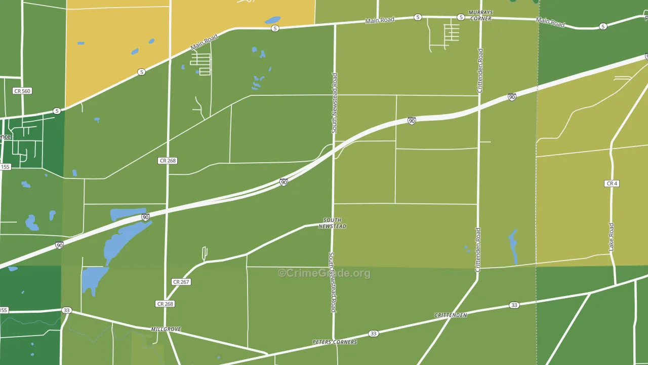 South Newstead, NY Map of Assault Rates