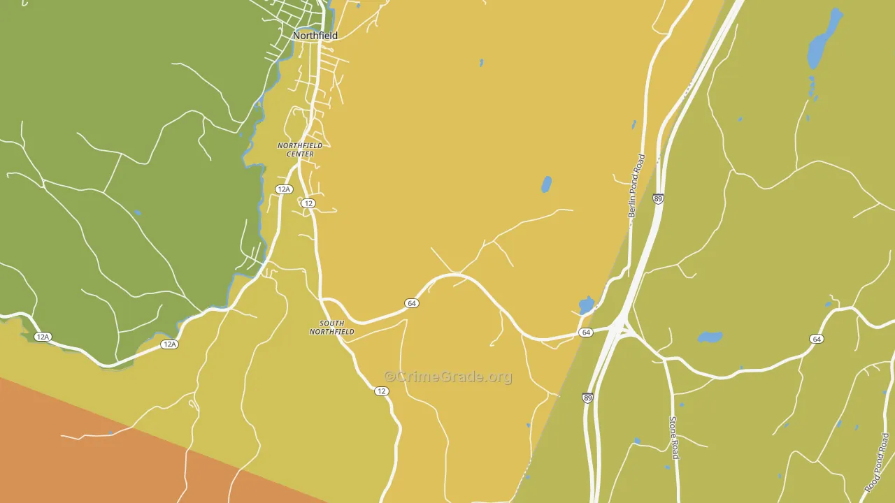 South Northfield, VT Map of Assault Rates