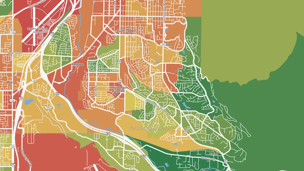 South Ogden, UT Map of Assault Rates