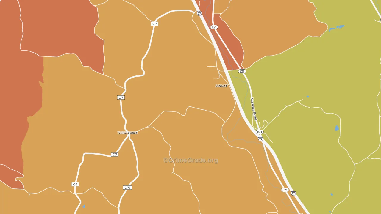 South Olive, OH Map of Assault Rates