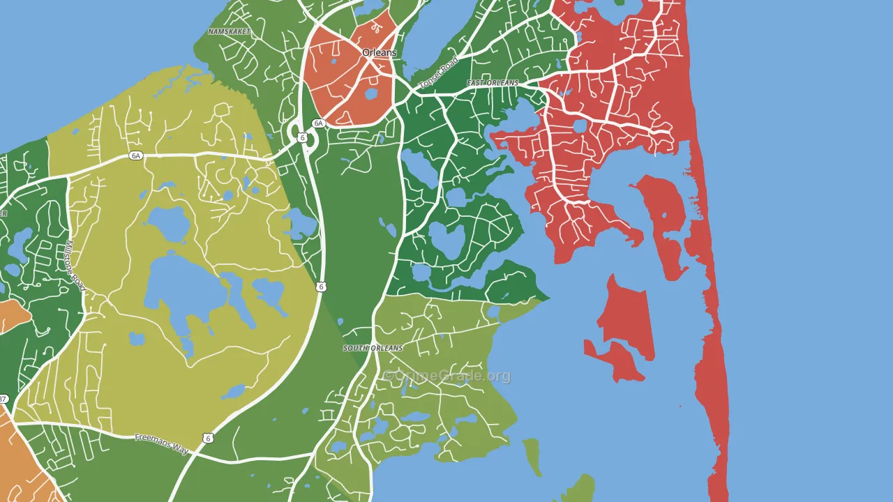 South Orleans, MA Map of Assault Rates