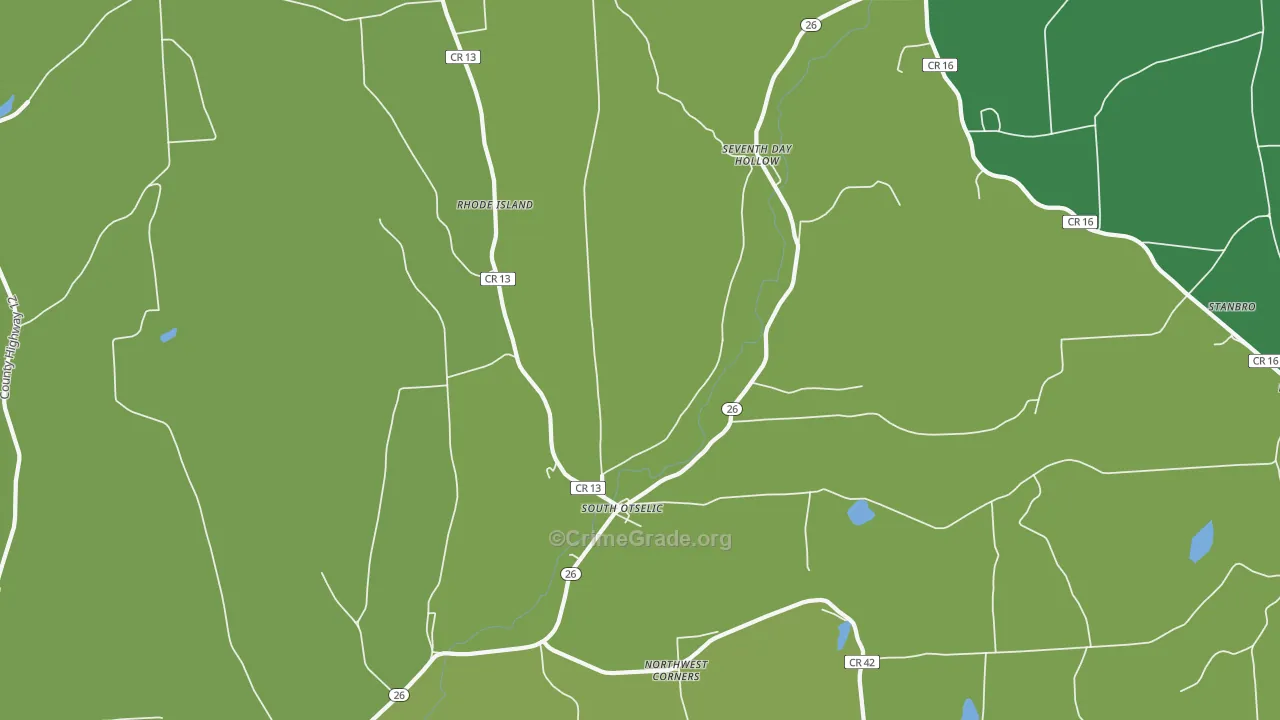 South Otselic, NY Map of Assault Rates