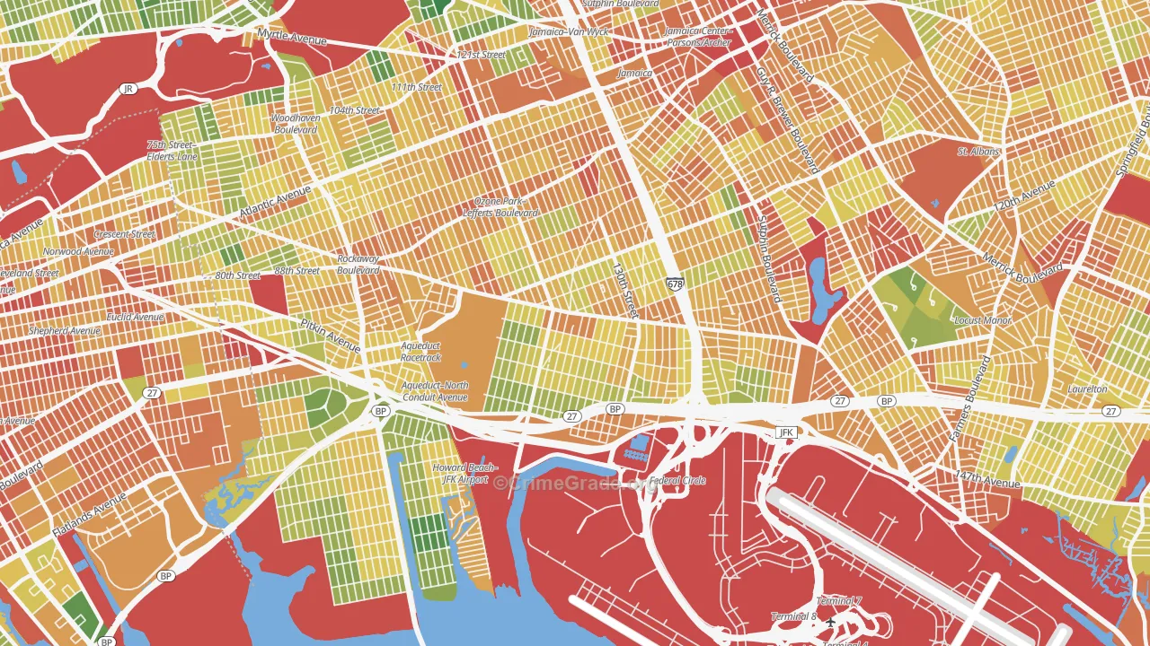 South Ozone Park, Queens, NY Map of Assault Rates