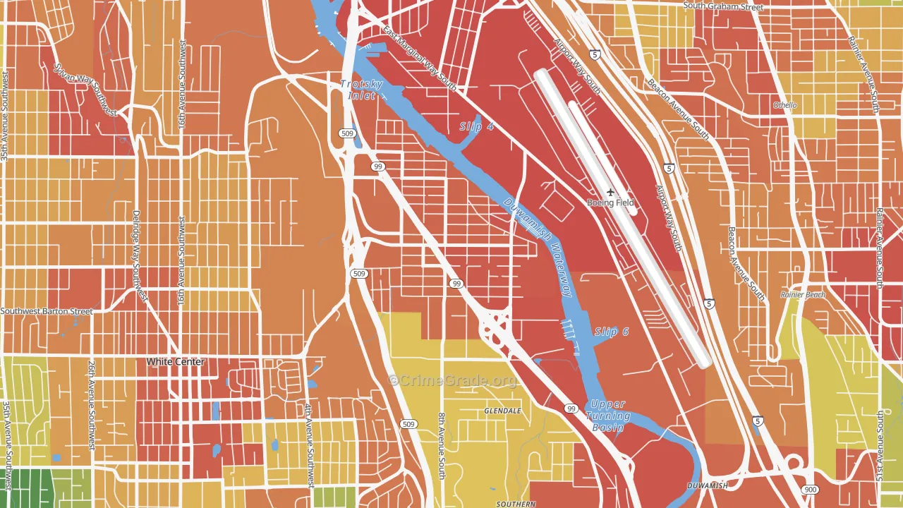 South Park, Seattle, WA Map of Assault Rates