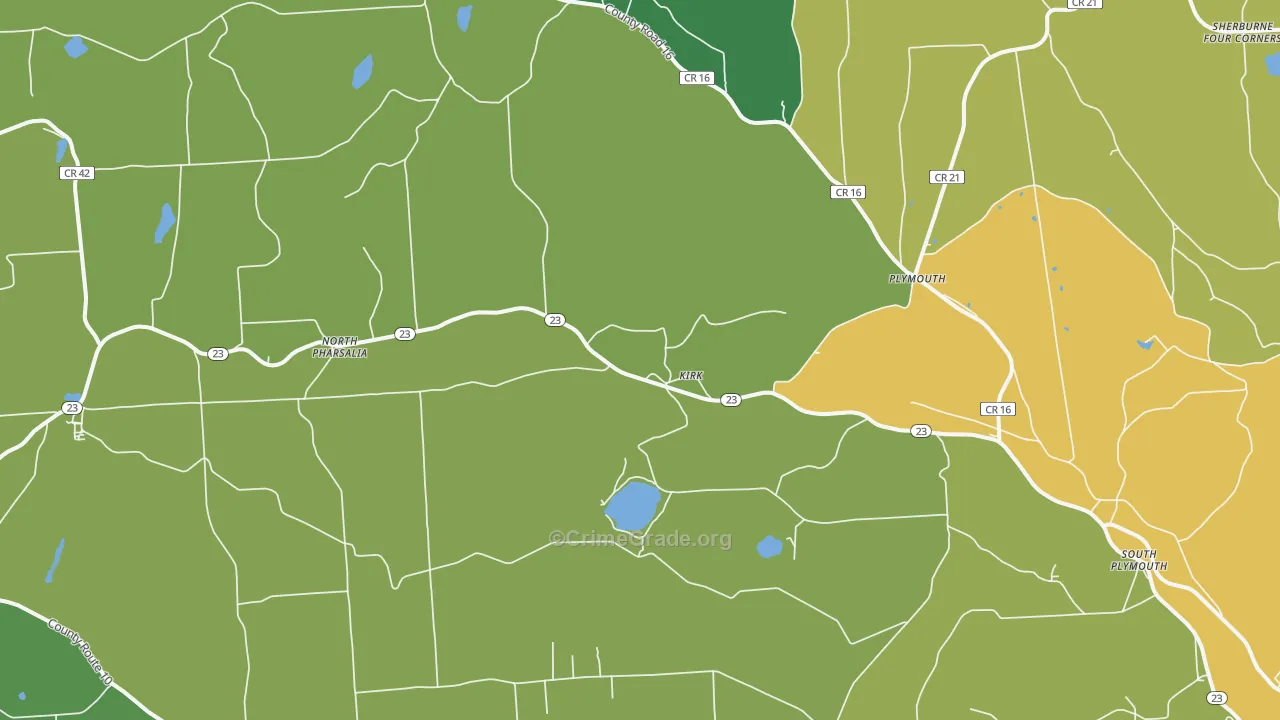South Plymouth, NY Map of Assault Rates