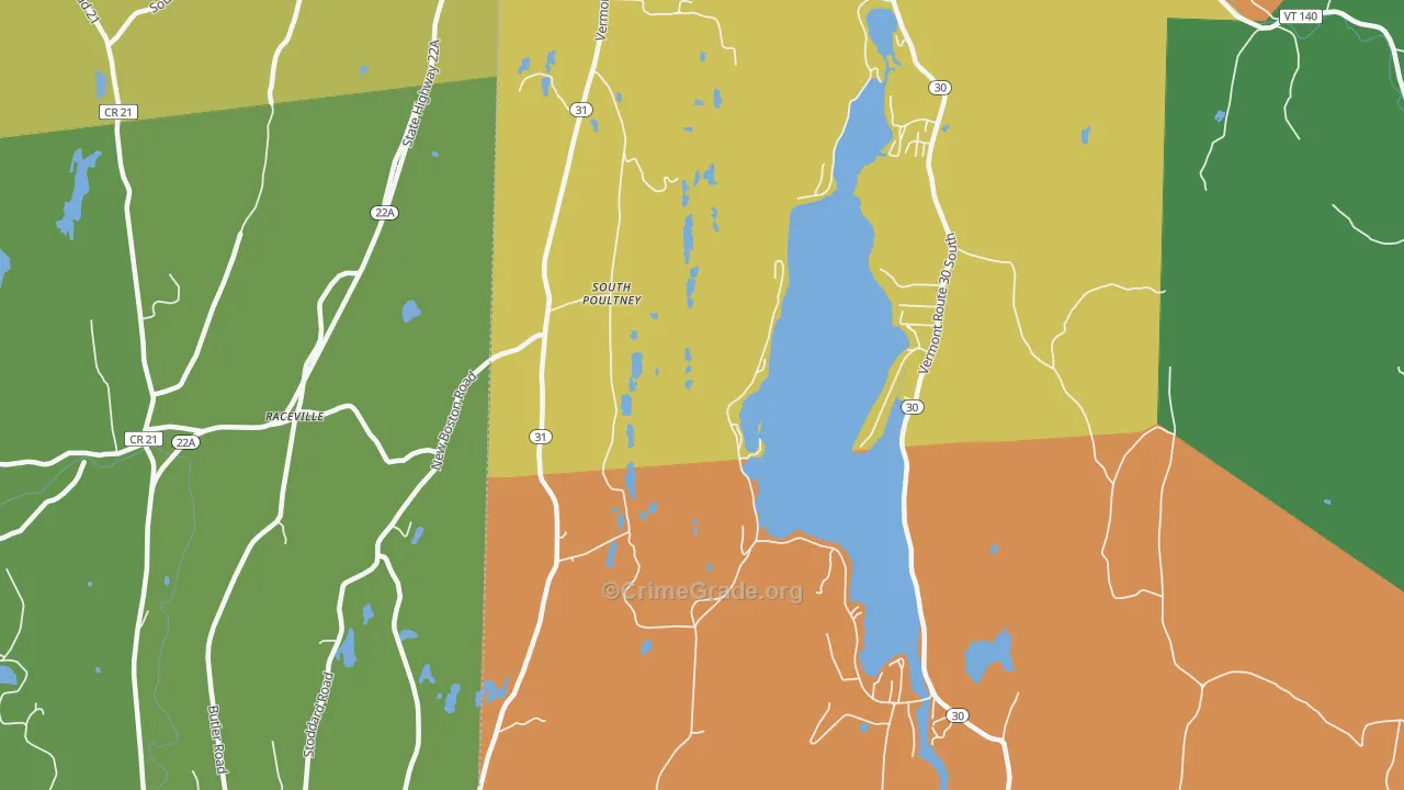 South Poultney, VT Map of Assault Rates