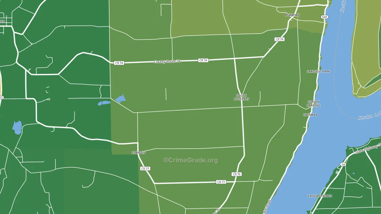 South Pulteney, NY Map of Assault Rates