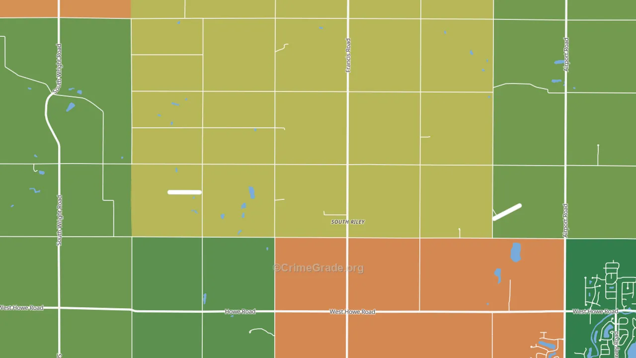 South Riley, MI Map of Assault Rates