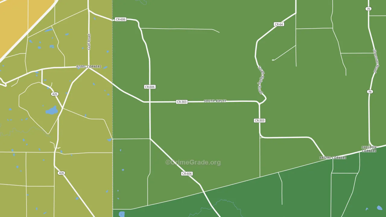 South Ripley, NY Map of Assault Rates