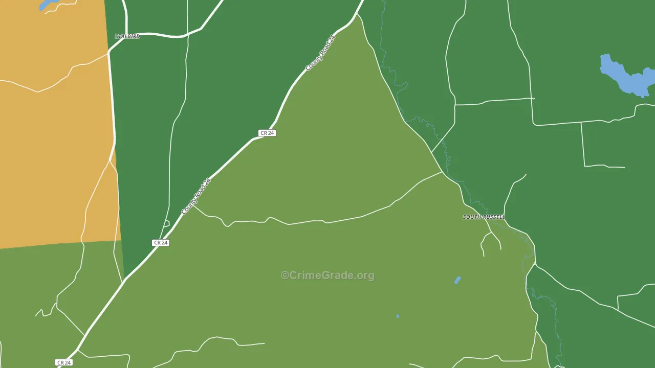 South Russell, NY Map of Assault Rates