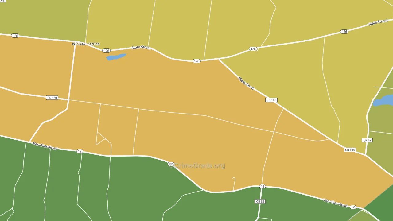South Rutland, NY Map of Assault Rates