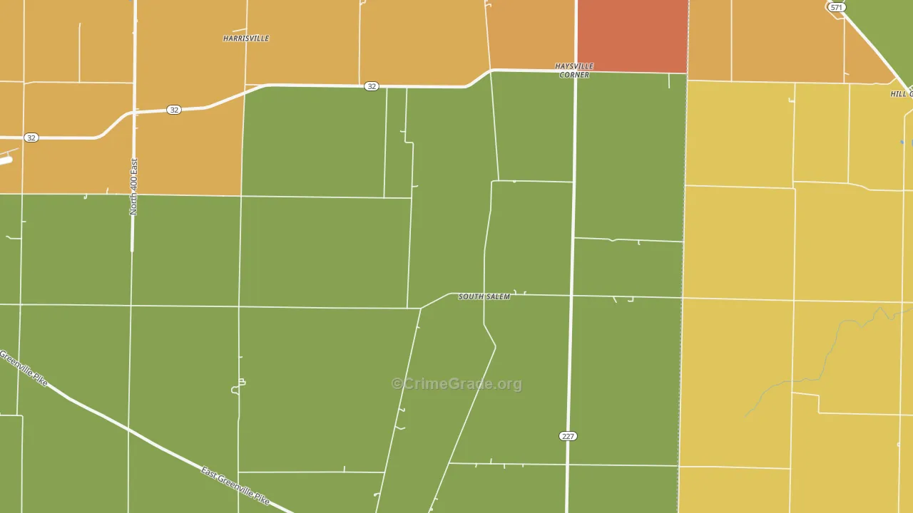 South Salem, IN Map of Assault Rates