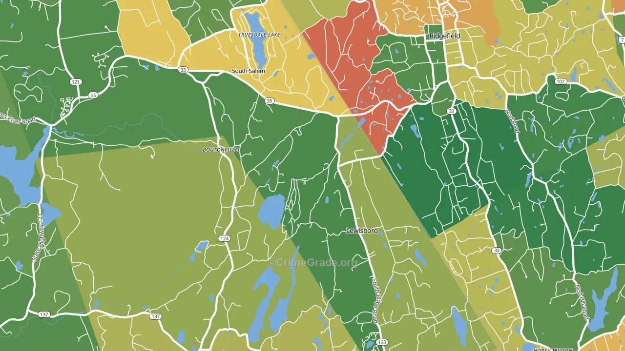 South Salem, NY Map of Assault Rates