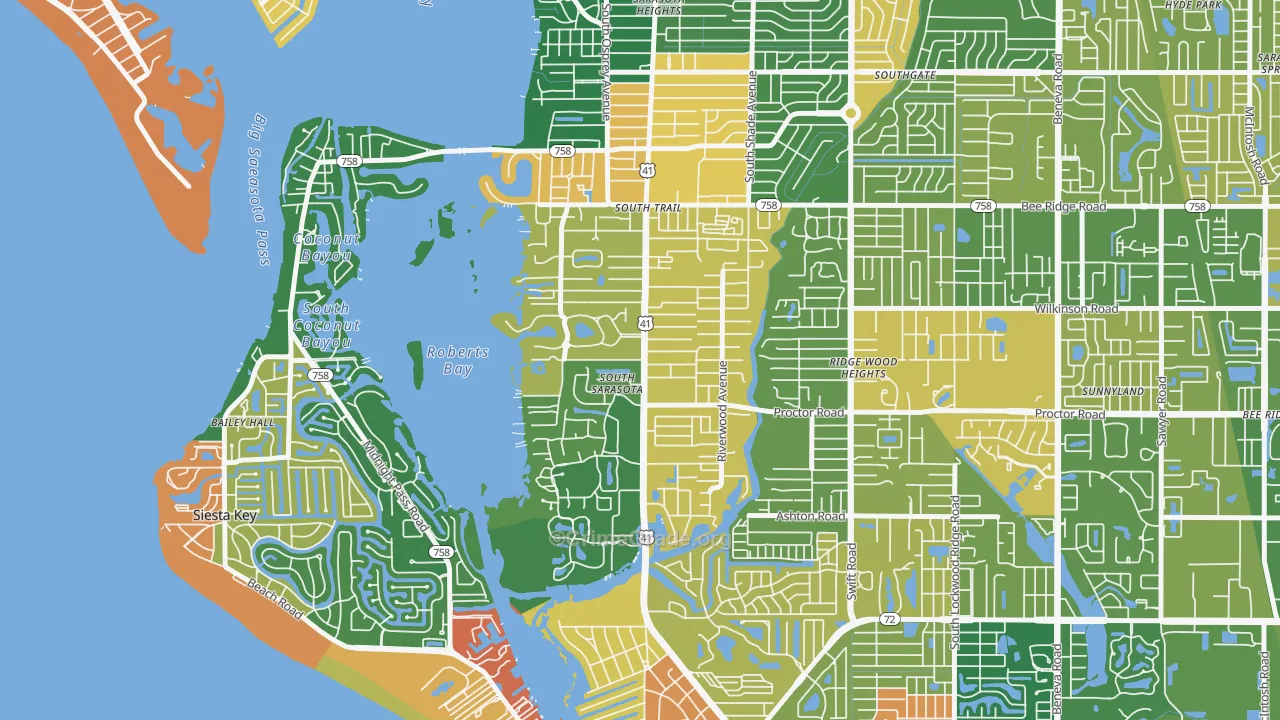 South Sarasota, FL Map of Assault Rates