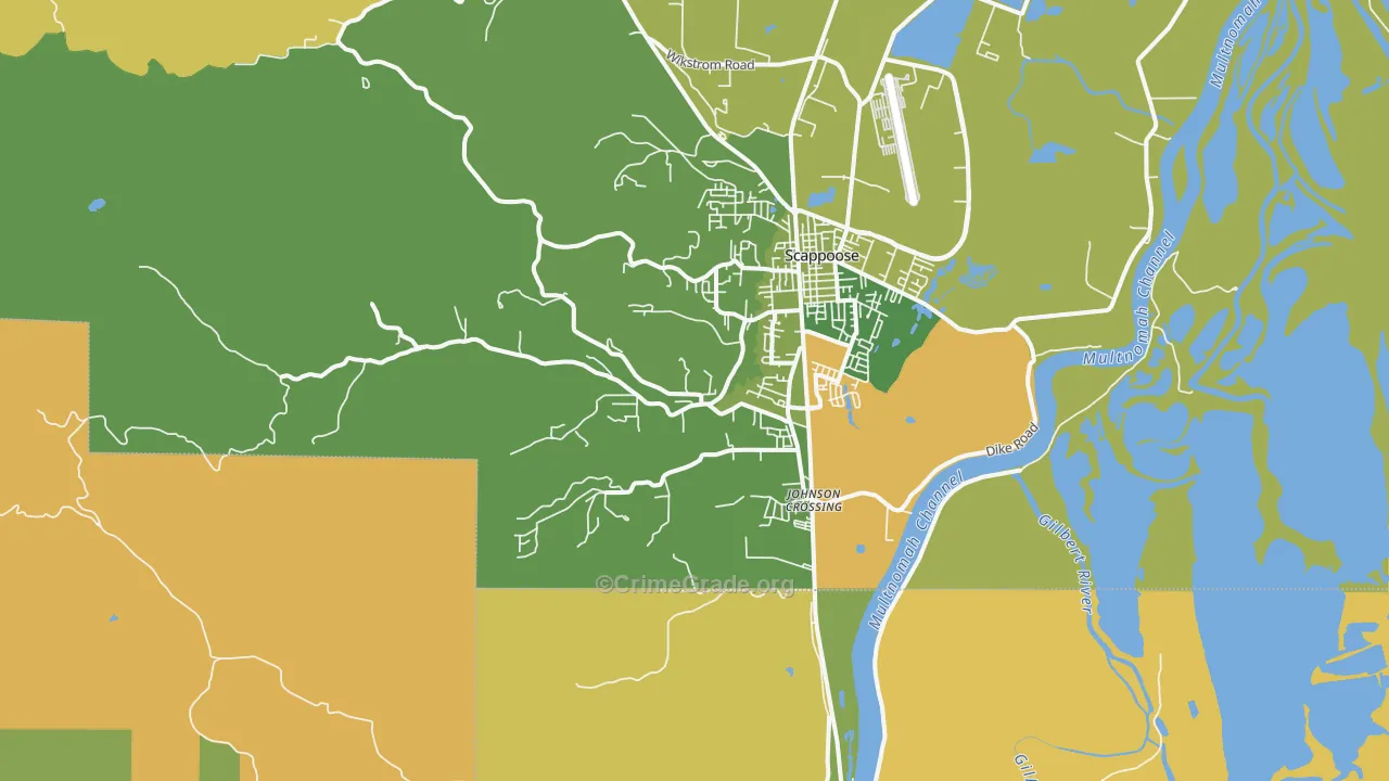 South Scappoose, OR Map of Assault Rates
