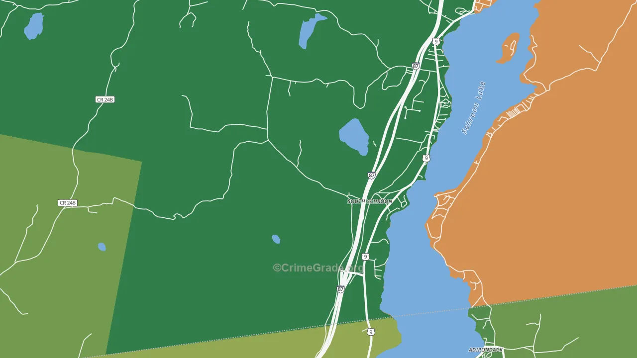 South Schroon, NY Map of Assault Rates