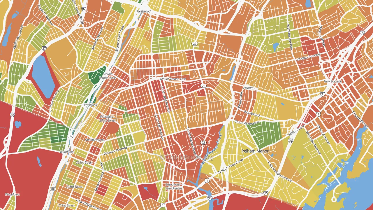 South Side, Mount Vernon, NY Map of Assault Rates