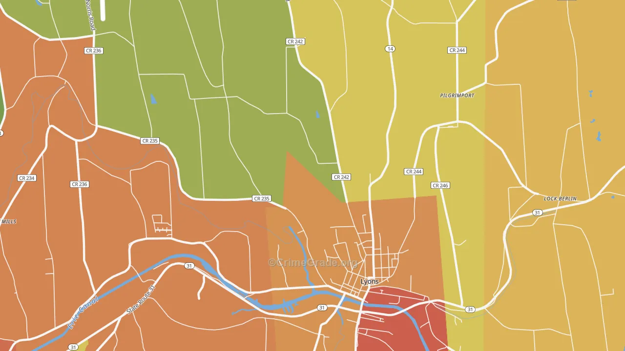 South Sodus, NY Map of Assault Rates