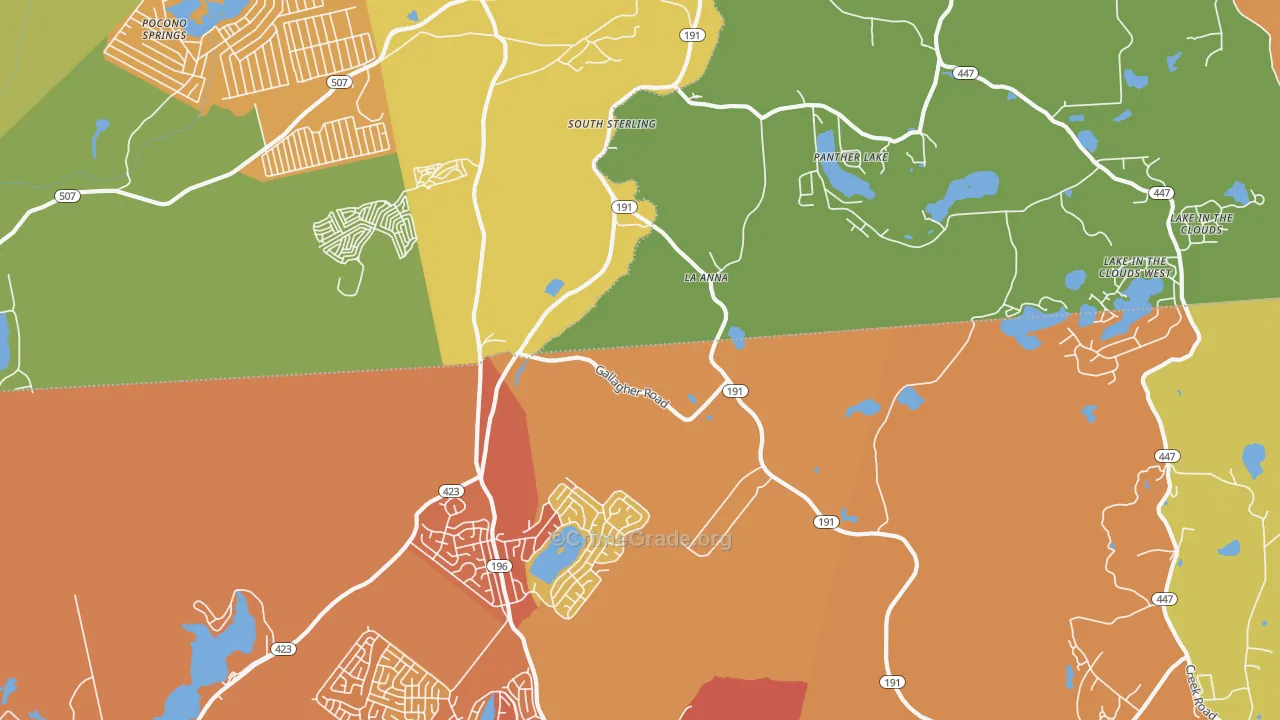 South Sterling, PA Map of Assault Rates