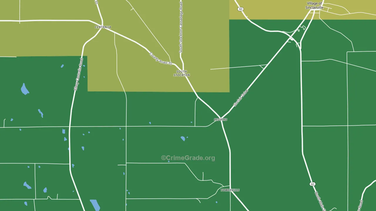South Stockton, NY Map of Assault Rates