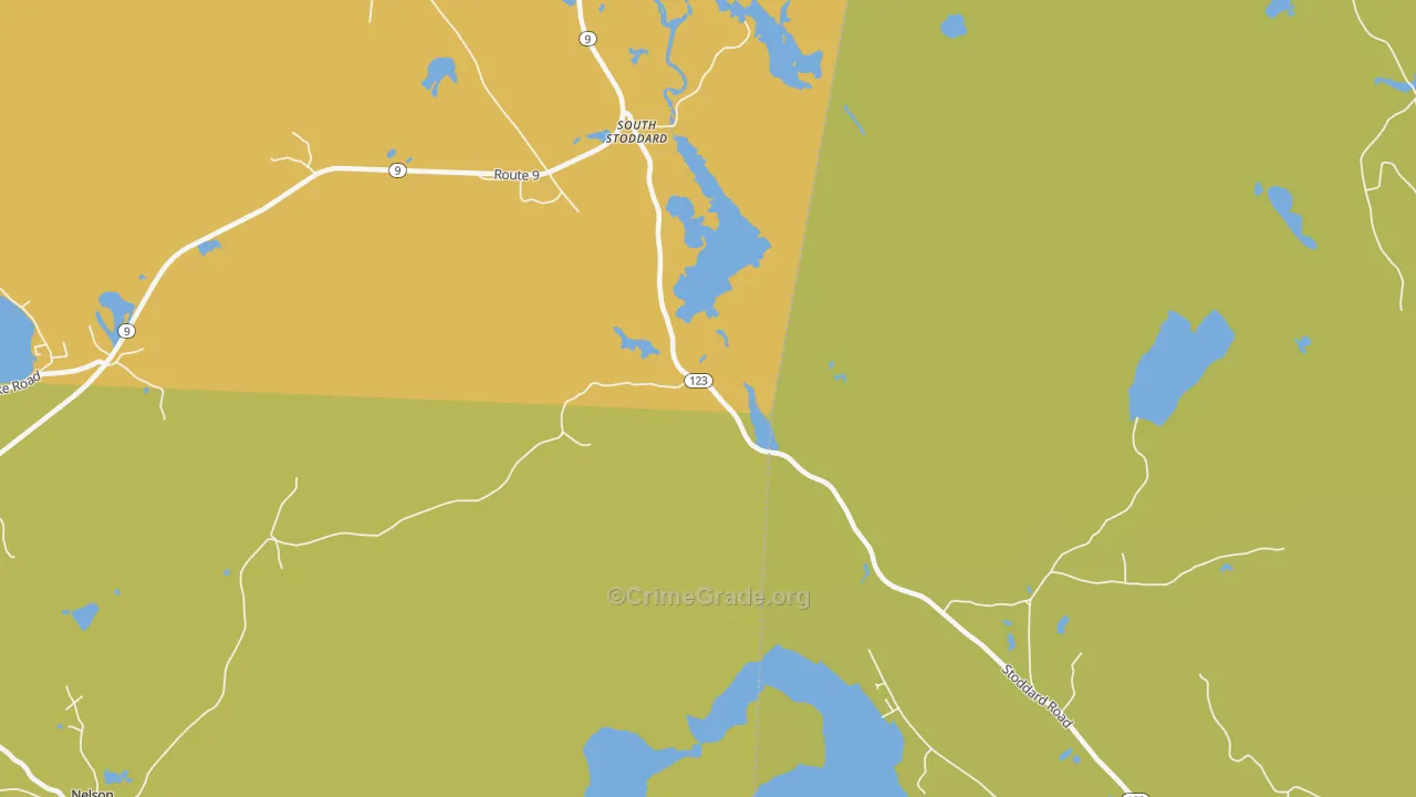 South Stoddard, NH Map of Assault Rates