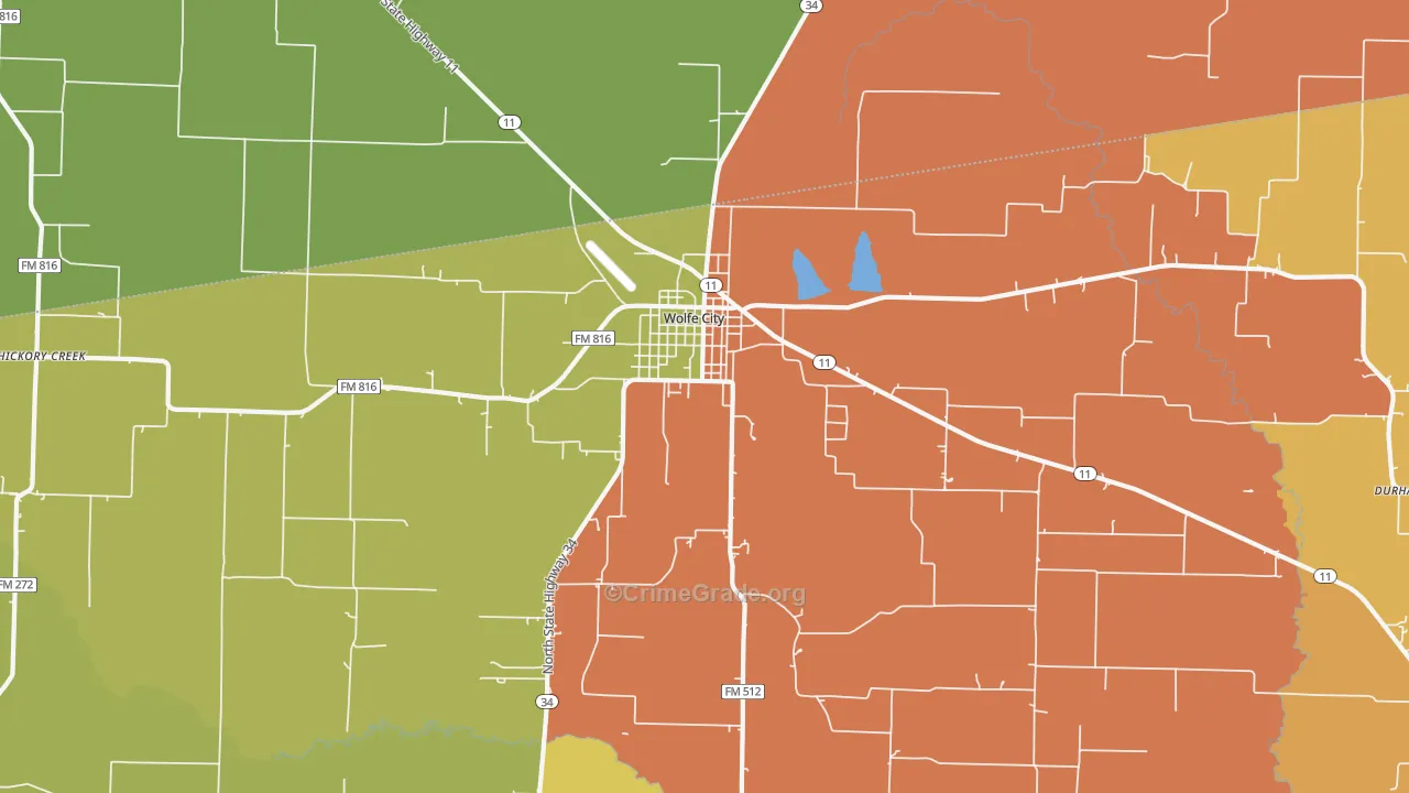 South Sulphur, TX Map of Assault Rates