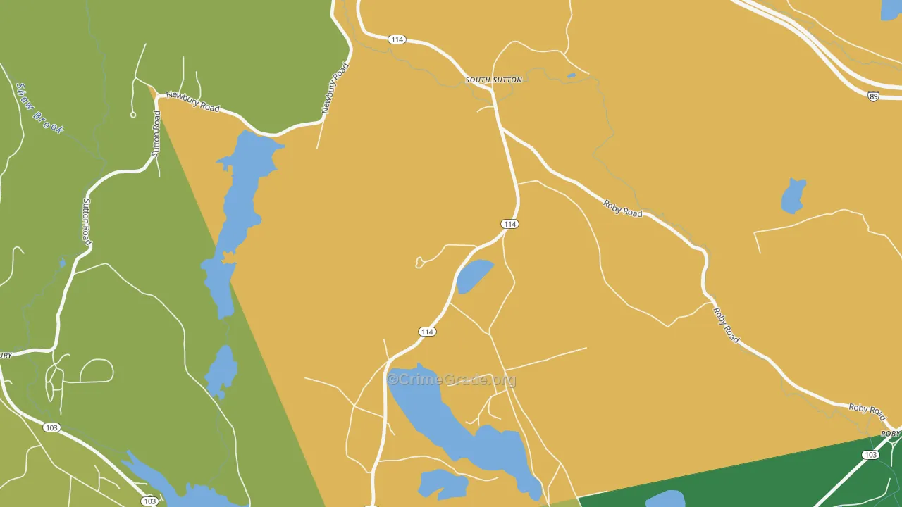 South Sutton, NH Map of Assault Rates