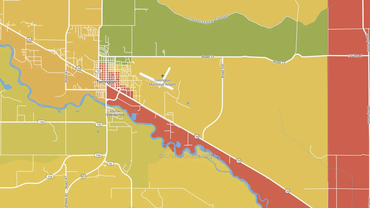 South Torrington, WY Map of Assault Rates