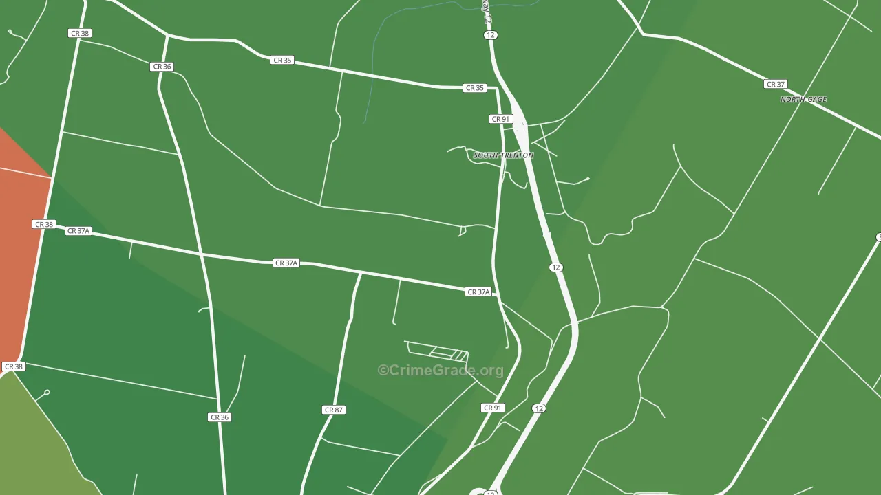 South Trenton, NY Map of Assault Rates