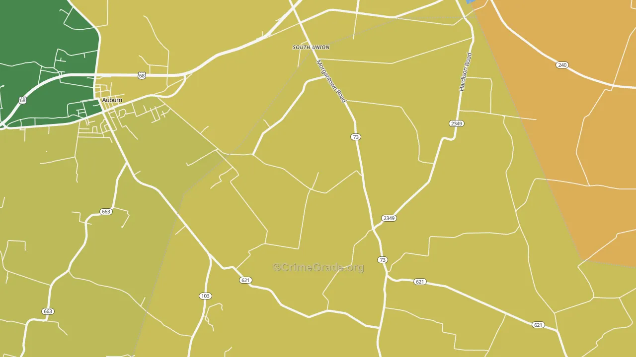 South Union, KY Map of Assault Rates