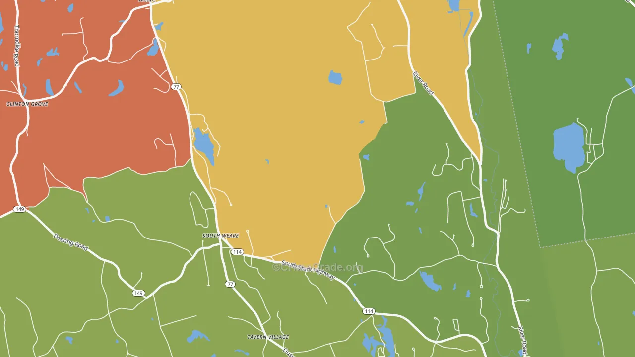 South Weare, NH Map of Assault Rates