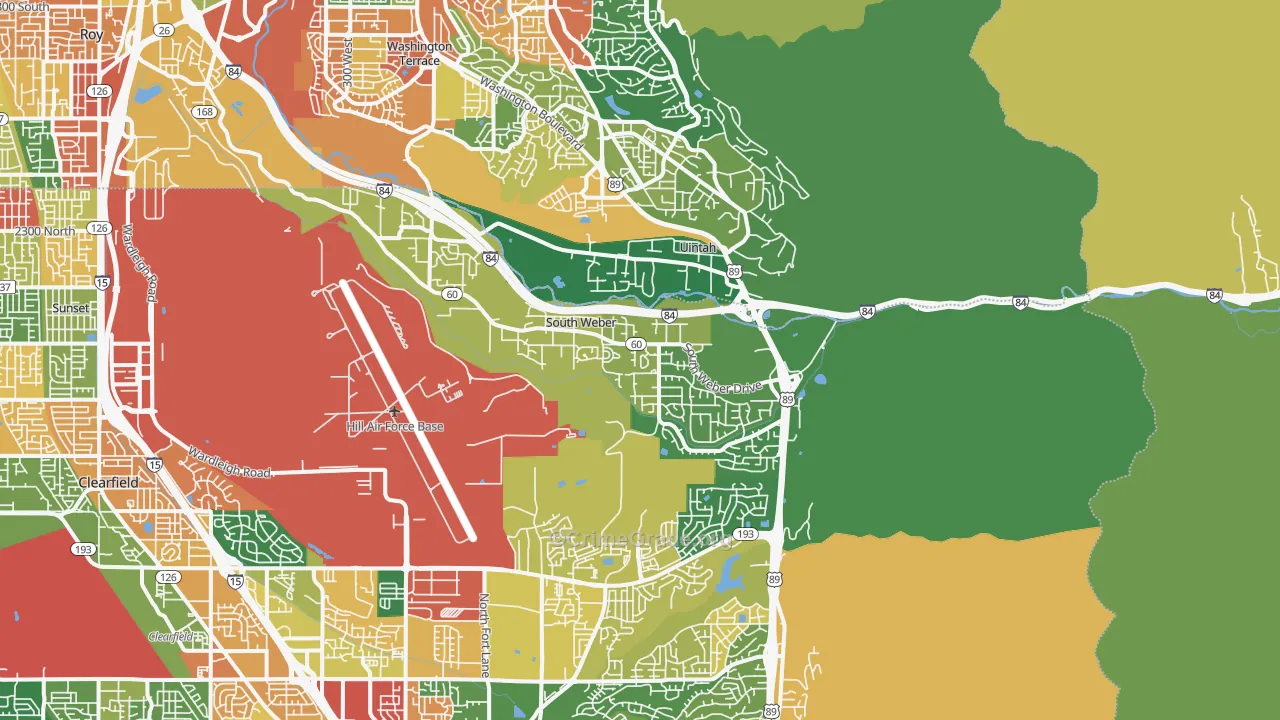 South Weber, UT Map of Assault Rates