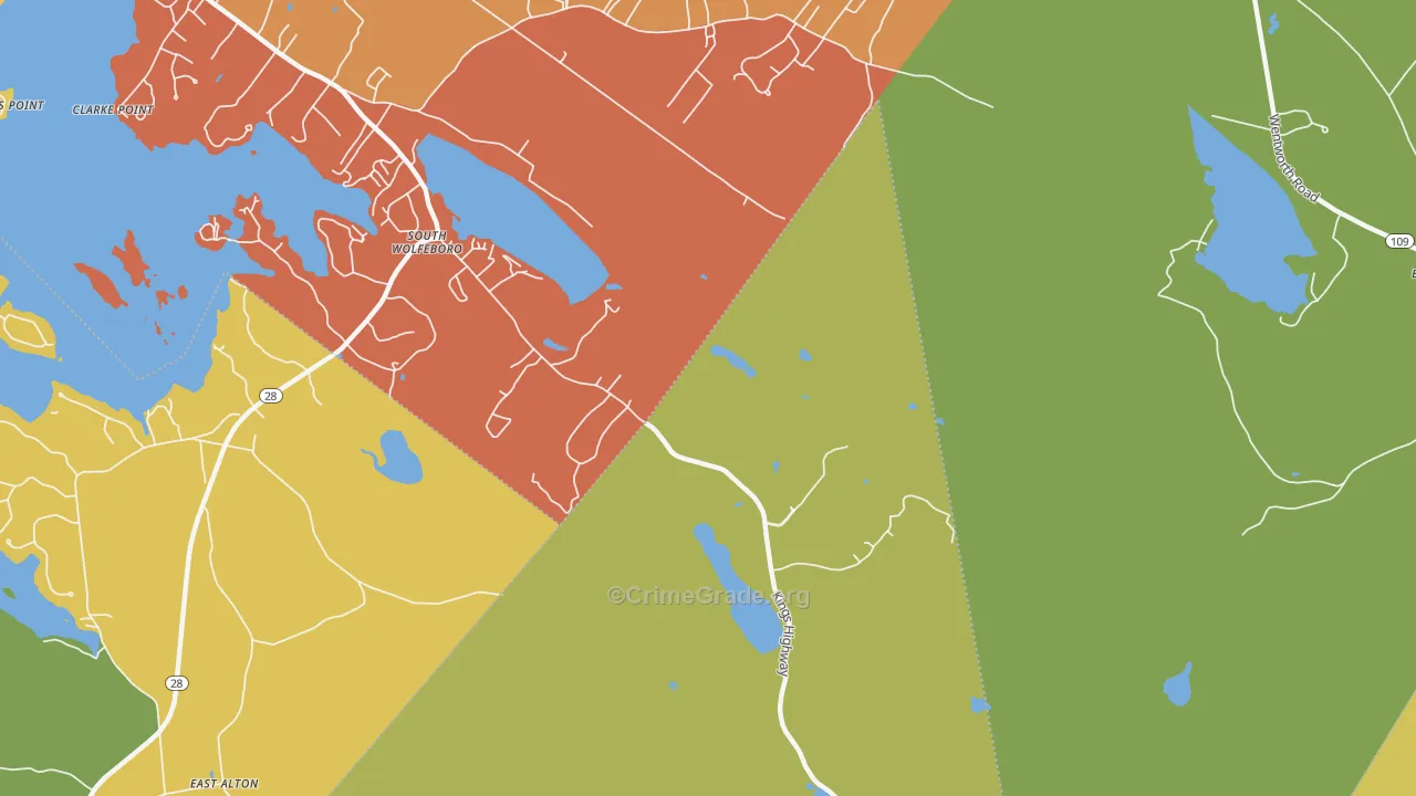 South Wolfeboro, NH Map of Assault Rates