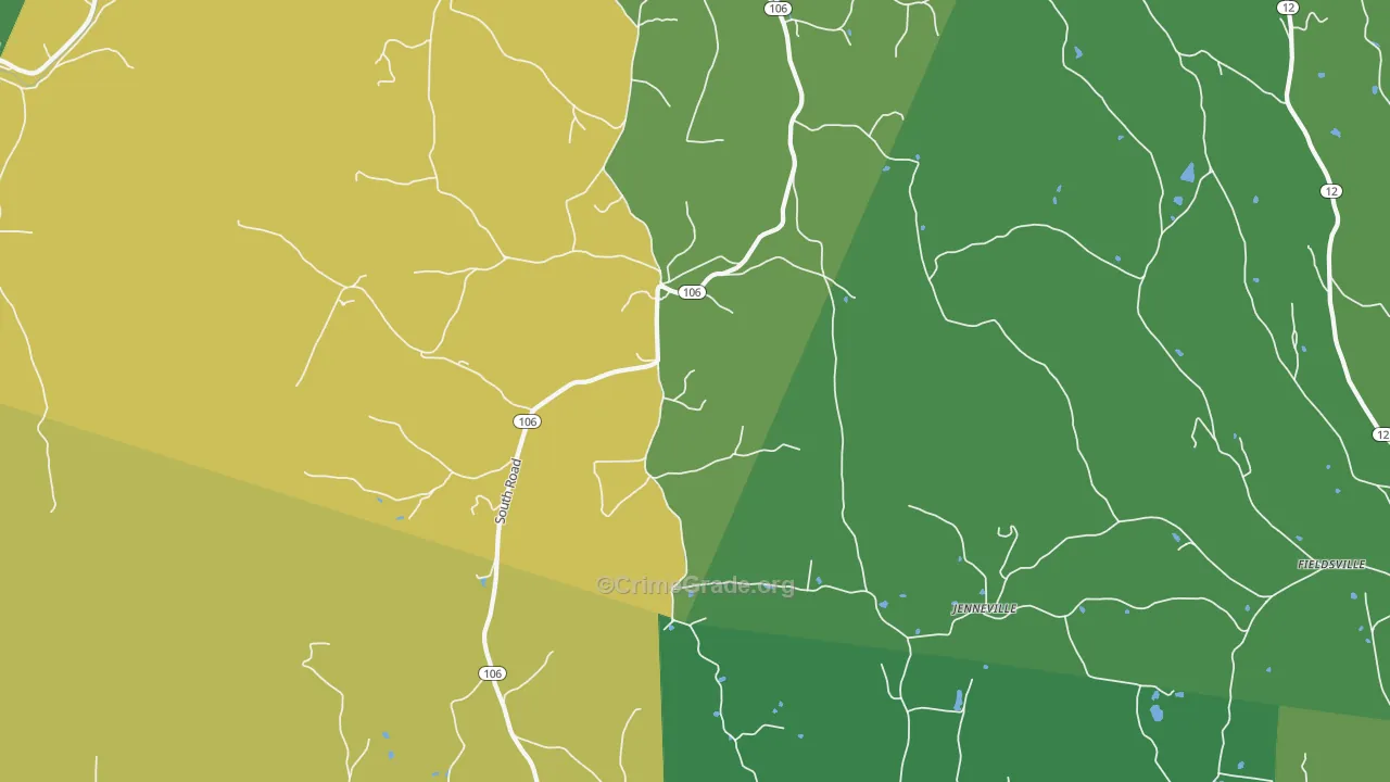 South Woodstock, VT Map of Assault Rates