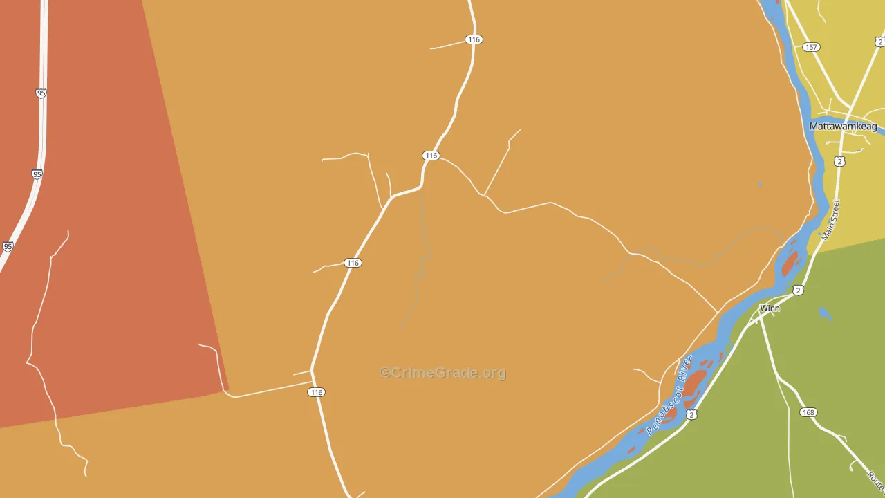South Woodville, ME Map of Assault Rates