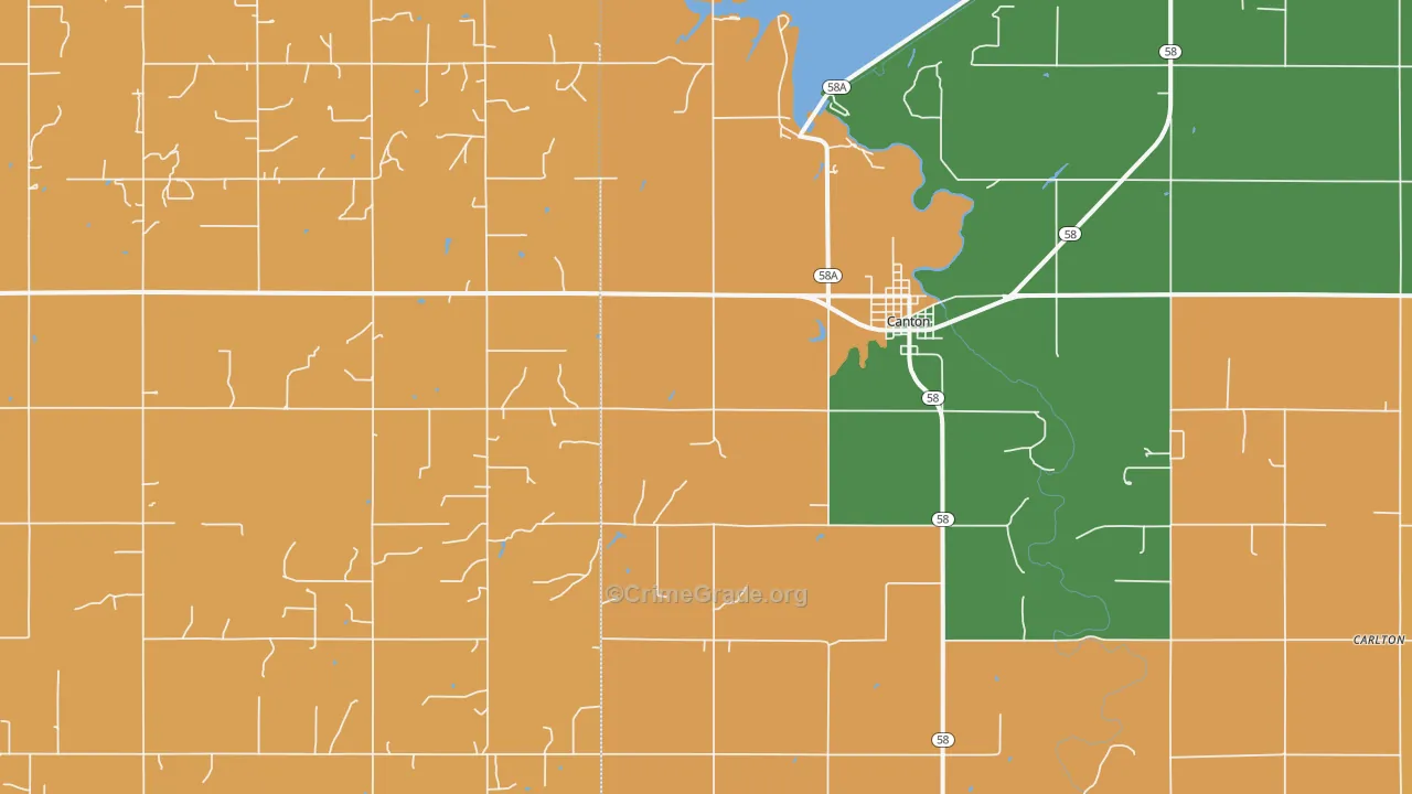 Southard, OK Map of Assault Rates