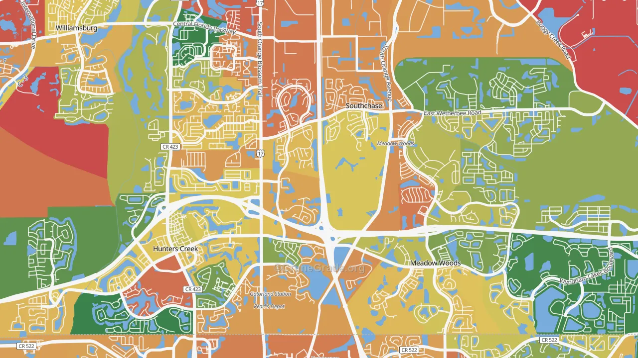 Southchase, FL Map of Assault Rates