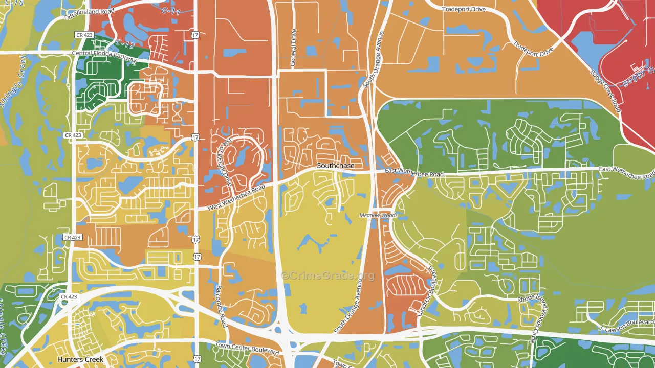 Southchase Village, Southchase, FL Map of Assault Rates