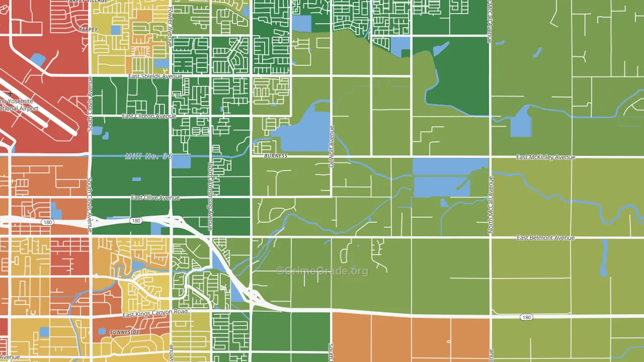 Southeast Growth Area, Fresno, CA Map of Assault Rates