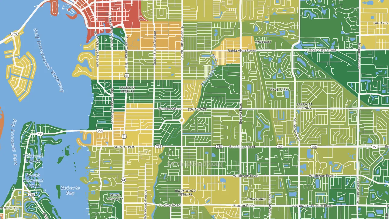 Southgate, FL Map of Assault Rates