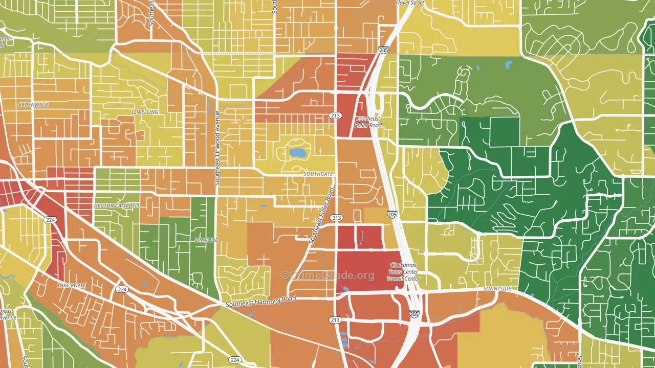 Southgate, Portland, OR Map of Assault Rates
