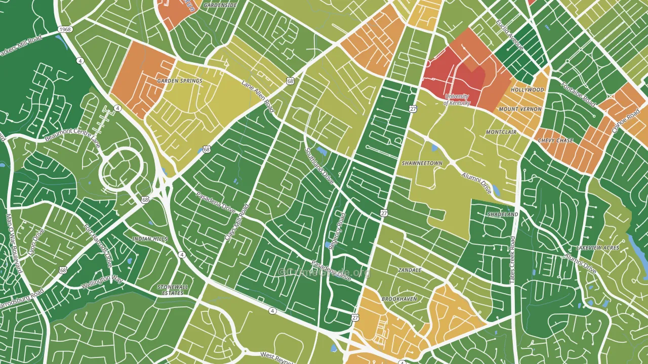 Southland Deerfield Open Gates, Lexington, KY Map of Assault Rates