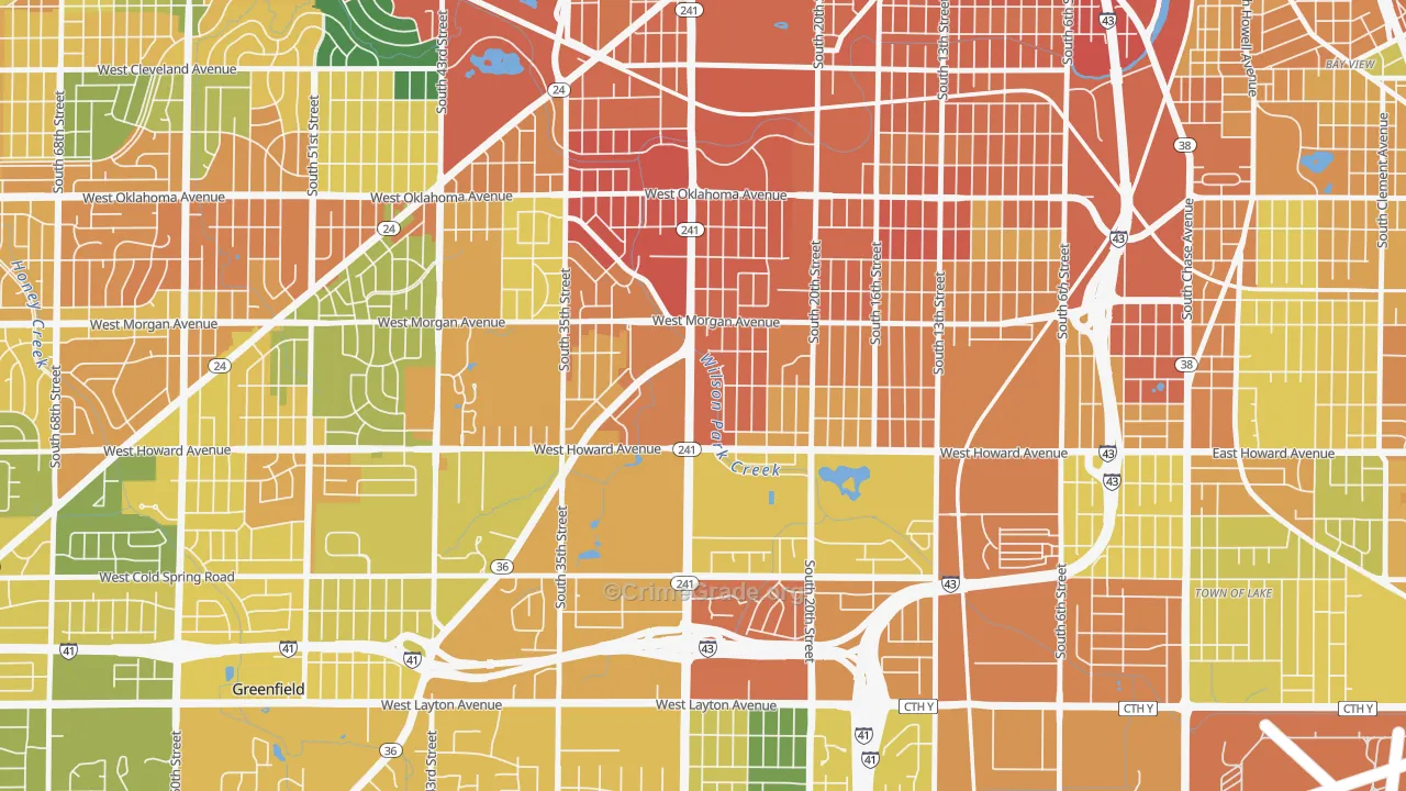 Southpoint, Milwaukee, WI Map of Assault Rates
