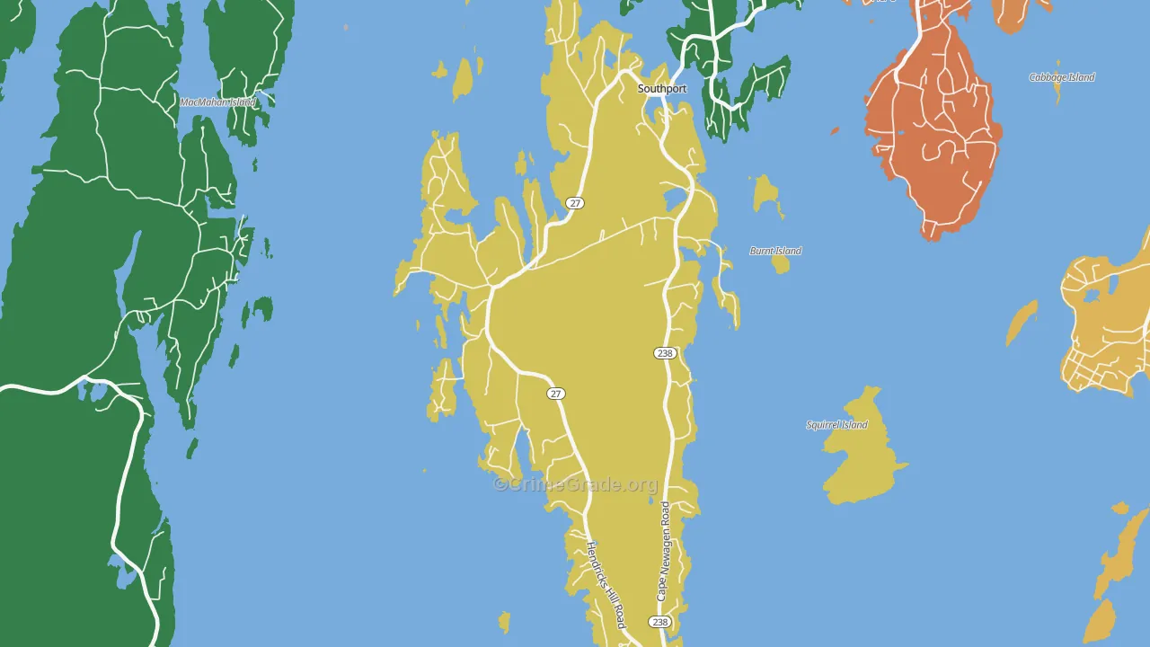 Southport, ME Map of Assault Rates